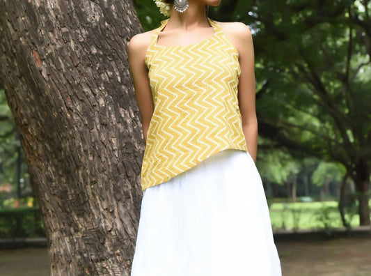 DISHA HALTER NECK KURTI