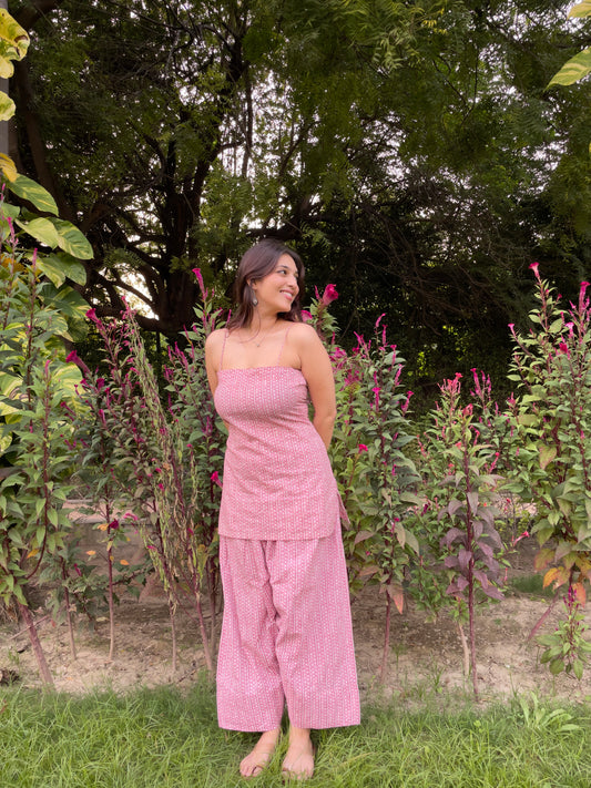 Gulabo Noodle strap kurti Cord set